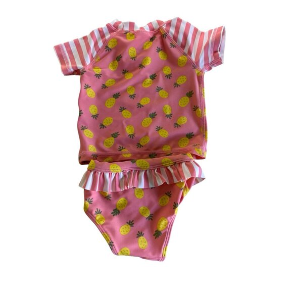 Tucker + Tate 2 Pc Swimsuit Infant Girls 3 Mos Fruit Pineapples Colorful - Picture 2 of 4